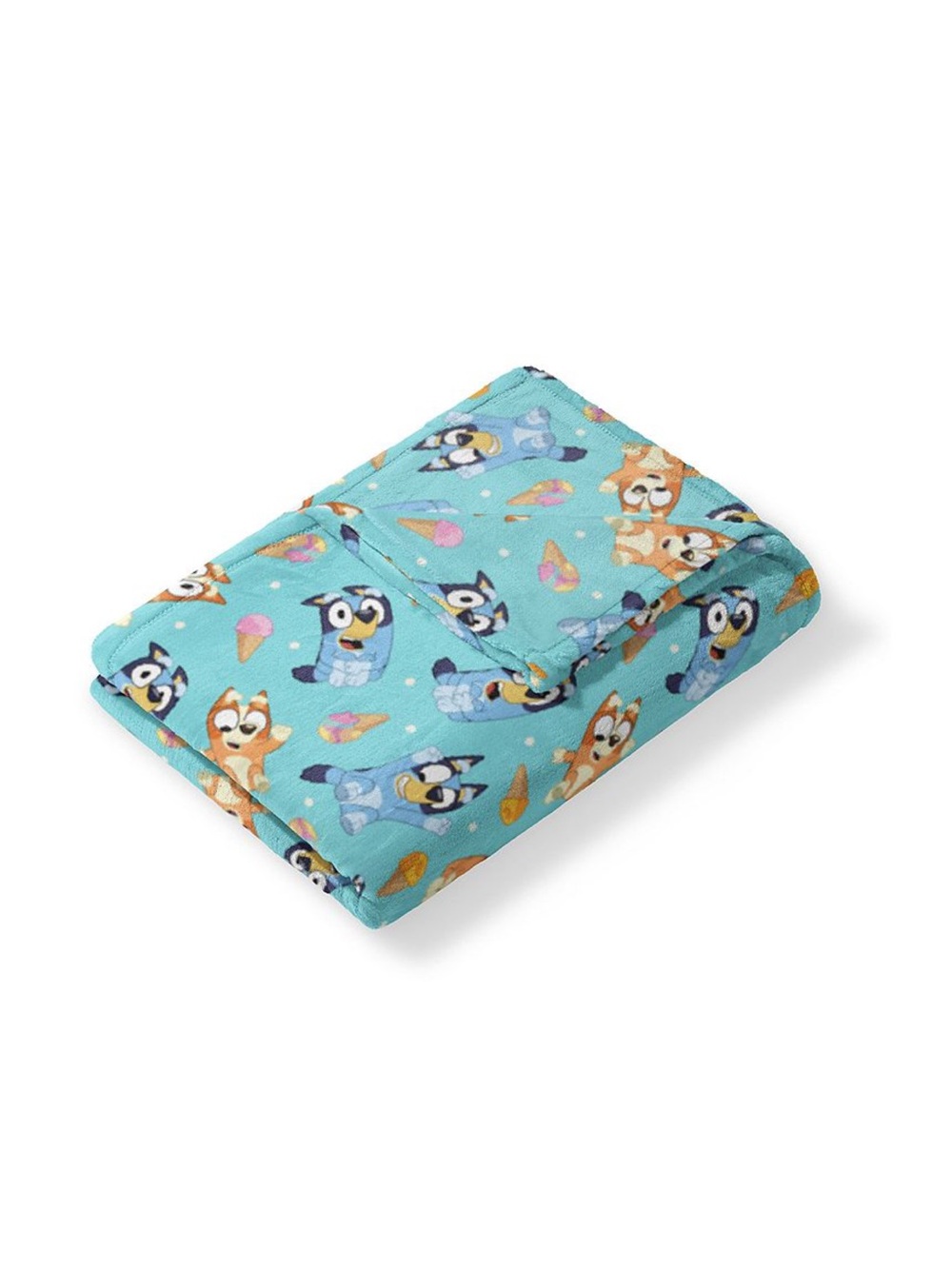 🍦 Bluey & Bingo Ice Cream Silk Touch Throw Blanket 46” x 60” Aqua